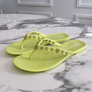 NWT - Tory Burch Studded Jelly Flip Flop - Lime Sherbet🍋🍋